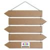 Arohi Art World MDF Arrow Shape Plaques With Rope Set Of 5 Plaques with Rope Set of 5 Suitable for Decoupage,Resin Art,Pyrography,Mandala Art Plaques Size: 20x15 Inches ( Each Plaque size is 15x3.5 Inches) Thickness 4mm (L: 50.8 cm x W: 38.1 cm x H:  view 1