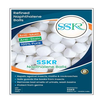 SSKR Pure Quality White Napthalene Balls - 1KG