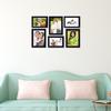 AG Crafts 7 - Wall Collage Photo Frames (5"X7"-1 & 4"X6"-6) (BLACK), Wood view 1
