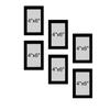 AG Crafts 7 - Wall Collage Photo Frames (5"X7"-1 & 4"X6"-6) (BLACK), Wood view 3