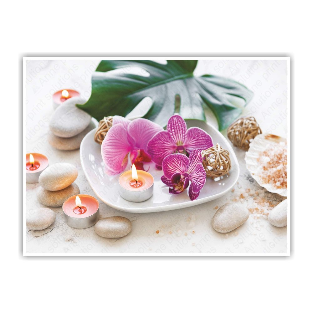Anne Print Solutions Spa/Salon Gumming Vinyl Self Adhesive Sticker (Without Frame) for Spa Wall Decor Beauty Salon Vinyl Pack of 1 Pcs Size 24* Inch X 18* Inch* Multicolour