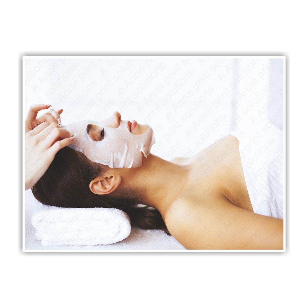 Anne Print Solutions Face Pack Spa and Salon Gumming Vinyl Self Adhesive Sticker (Without Frame) for Spa Wall Decor Beauty Salon Vinyl Pack of 1 Pcs Size 24* Inch X 18* Inch* Multicolour