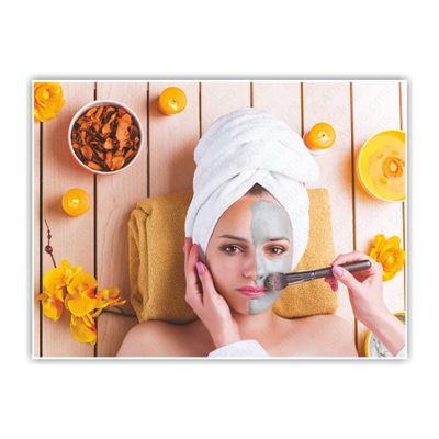 Anne Print Solutions Face Massage Spa and Salon Gumming Vinyl Self Adhesive Sticker (Without Frame) Pack of 1 Pcs Size 24* Inch X 18* Inch* Multicolour
