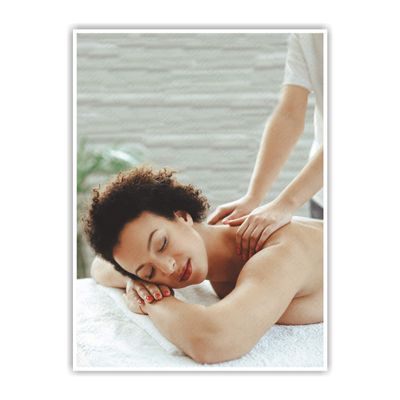 Anne Print Solutions Body Massage, Spa and Salon Gumming Vinyl Self Adhesive Sticker (Without Frame) for Spa Wall Decor Beauty Salon Vinyl Pack of 1 Pcs Size 24* Inch X 18* Inch* Multicolour