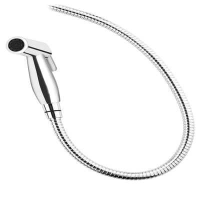 NEW WARE Turbo Health Faucet Set - Silver, 1 Meter CP SS Hose Pipe, Wall Mount Stand - Bathroom/Toilet Bidet Jet Spray