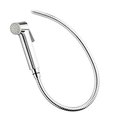 NEW WARE Matrix Health Faucet Set - Silver, 1 Meter CP SS Hose Pipe, Wall Mount Stand - Bathroom/Toilet Bidet Jet Spray