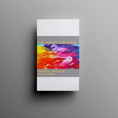 The Mood Twisters 260 GSM Ivory Sheets (A3 25 Sheets) Sketching and Drawing Paper Loose Sheets White (A3 25 Sheets)