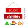 PAPER PLANE DESIGN Christmas Wooden Door Wall Hanging Ornaments Wall Door Decoration Indoor (style-6A) view 4