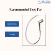 NEW WARE Vista Health Faucet Set - Silver, 1 Meter CP SS Hose Pipe, Wall Mount Stand - Bathroom/Toilet Bidet Jet Spray view 3