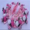 REYON Cotton laddu Gopal poshak Having Bunch of White and Pink Flowers Attached with White pearls (Size 4) view 2