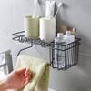 Anadi Rustproof Metal Shower Caddy No Drilling Storage Organiser Self Adhesive Basket for Bathroom/Kitchen Shelf view 1