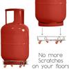 Stainless Steel Gas Cylinder Trolley, Gas Stand,LPG Stand with 4 Wheels Silver view 4