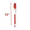 Femora Premium Virgin Silicone Food Tong with Grip Handle,12 Inch, Red, Pack of 1 view 3
