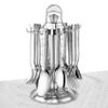 Parage 25 Pieces Shagun Stainless Steel Cutlery Set for Home & Kitchen (Contains: 6 Spoons, 6 Forks, 6 Tea Spoons, 6 Soup Spoons, 1 SS Stand), Spoon Set, Dining Table Stylish, Silver view 1