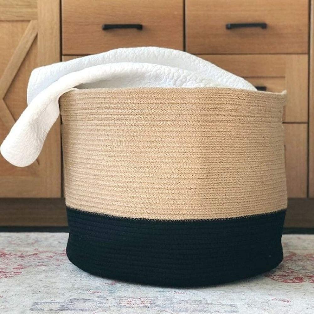 Bhuvan Handloom Jute Planter Pots/Storage Basket, Multi-Purpose use for Bathroom Living Room 10x12