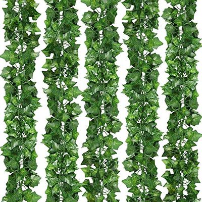 Deehome Artificial Ivy Hanging Grass Creepers for Home Decoration, Green, Each Length-7.5 Feet - Set of 3