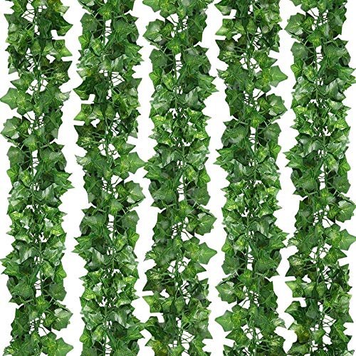 Deehome Artificial Ivy Hanging Grass Creepers for Home Decoration, Green, Each Length-7.5 Feet - Set of 3
