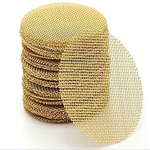 Best Buy Store 100% Brass Pipe Screens/Mesh for Water Pipes and Bongs| Pipe Screen Filters | 5 Pieces
