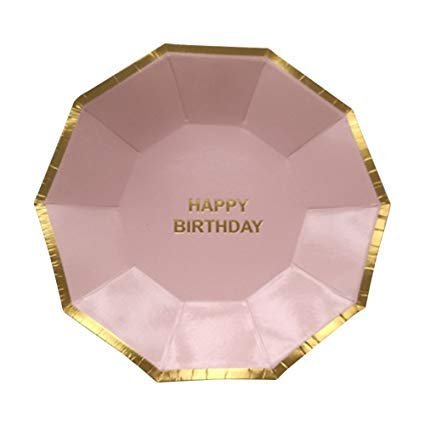Surplus Party Plates for Birthday Parties 20 Disposable Plates Pure and Safe (9 in, Pink)