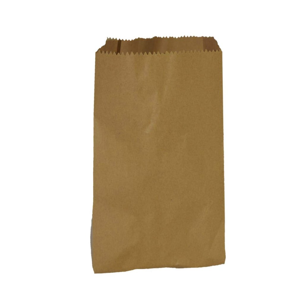 SAI TRDERS Brown Kraft Paper Bags, Pack of 100 | 80 GSM, BF 40, 9 GMS per Bag, Virgin Paper, Grocery Paper Bags, Multi Purpose ((7.5 x 2.5X 13))