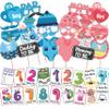 Wobbox Baby Shower Decoration Items| Baby Shower Photo Booth Props for Photoshoot, Baby Shower Milestone Card, Mom to Be Daddy to Be Decoration, Godh Bharai Decoration Kit-(FP353) view 1