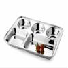 VRCT 5 in 1 Round Extra Deep Compartment Divided Stainless Steel Plate/Thali - Set of (2) view 2