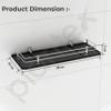 Plantex Premium Black Glass Shelf for Bathroom/Kitchen/Living Room - Bathroom Accessories (Polished 15x6 - Pack of 1) view 2