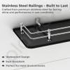 Plantex Premium Black Glass Shelf for Bathroom/Kitchen/Living Room - Bathroom Accessories (Polished 15x6 - Pack of 1) view 3