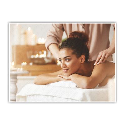 Anne Print Solutions Body Massage Solon Gumming Vinyl Self Adhesive Sticker (Without Frame) Pack of 1 Pcs Size 18 Inch X 24* Inch* Multicolour