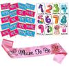 Wobbox Marathi Baby Shower Decoration Items| Baby Shower Ceremony Photo Booth Props for Photoshoot, Milestone Crad& Mom to Be Sash, Godh Bharai Ceremony Decoration Kit-(FP708) view 1