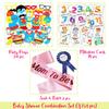 Wobbox Baby Shower Decoration Items| Baby Shower Ceremony Photo Booth Props for Photoshoot, Daddy to Be Badge & Mom to Be Sash with Milestone Card, Godh Bharai Ceremony Decoration Kit-(FP800) view 2