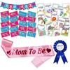 Wobbox Marathi Baby Shower Decoration Items| Baby Shower Photo Booth Props For Photoshoot, Baby Shower Banner, Mom To Be Sash, Daddy To Be Badge With Milestone Card, Godh Bharai Decoration Kit-(FP321) view 1