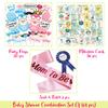 Wobbox Baby Shower Decoration Items| Baby Shower Ceremony Photo Booth Props for Photoshoot, Daddy to Be Badge & Mom to Be Sash with Milestone Card, Godh Bharai Ceremony Decoration Kit-(FP805) view 2