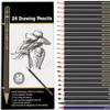 Paaroots Pack of 24 Artist Grade Quality Fine Art Drawing & Sketching Shading Pencils - 24 Pcs Art Pencils view 1
