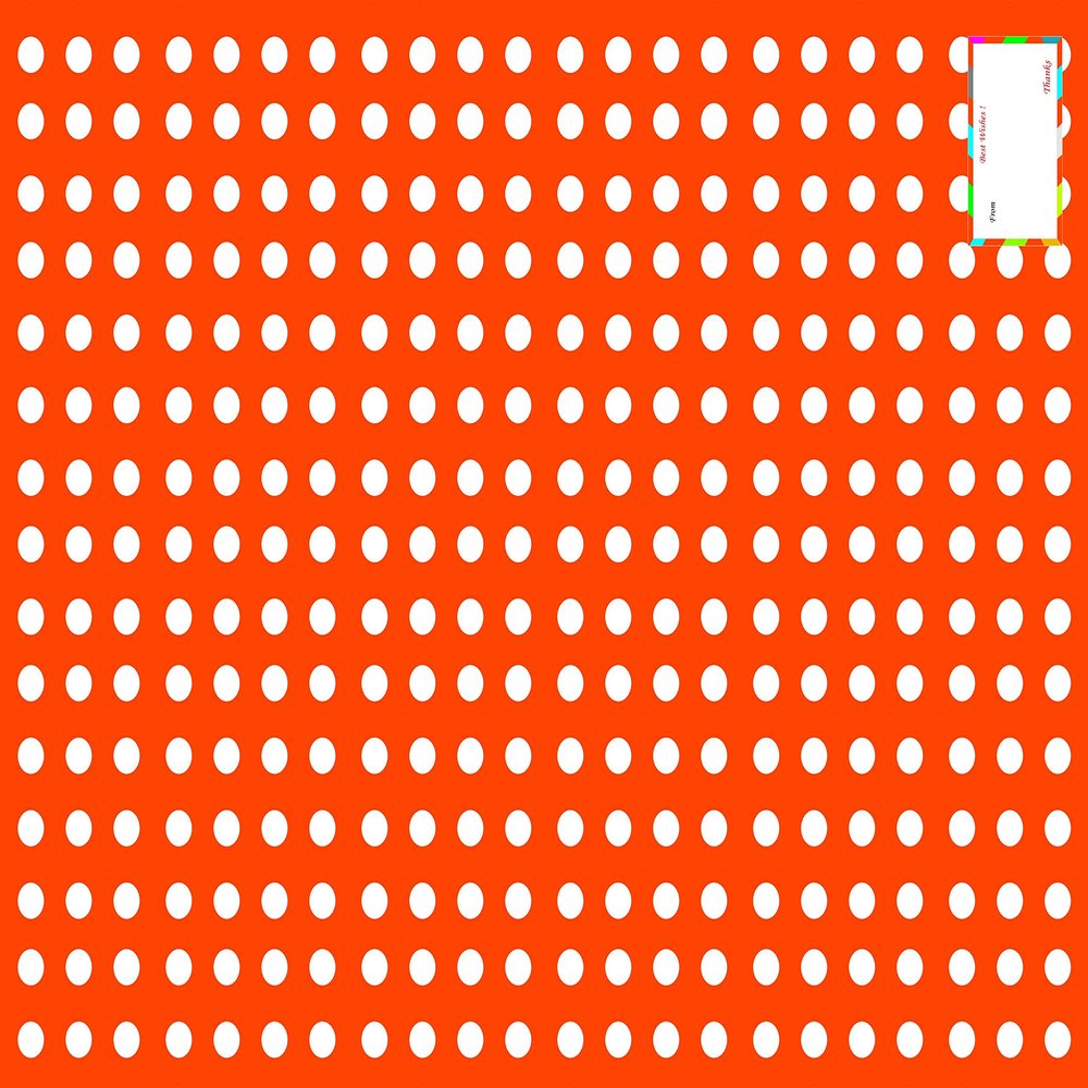 Accuprints Gift Wrapping Paper Pack Of 25|Design Orange Polka Dot |Size 20 x 30 inch