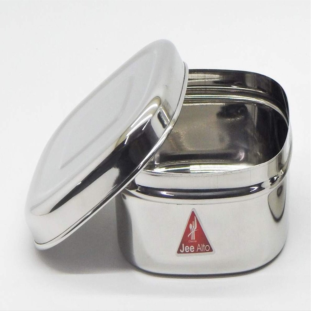 JEE ALTO Stainless Steel Square Lunch Box for School, Office Tiffin_480ML