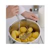Oc9 Stainless Steel Wheel Pizza Cutter & 2 Vegetable Masher/Pav Bhaji Masher/Potato Masher for Silver Kitchen Tool Set view 4