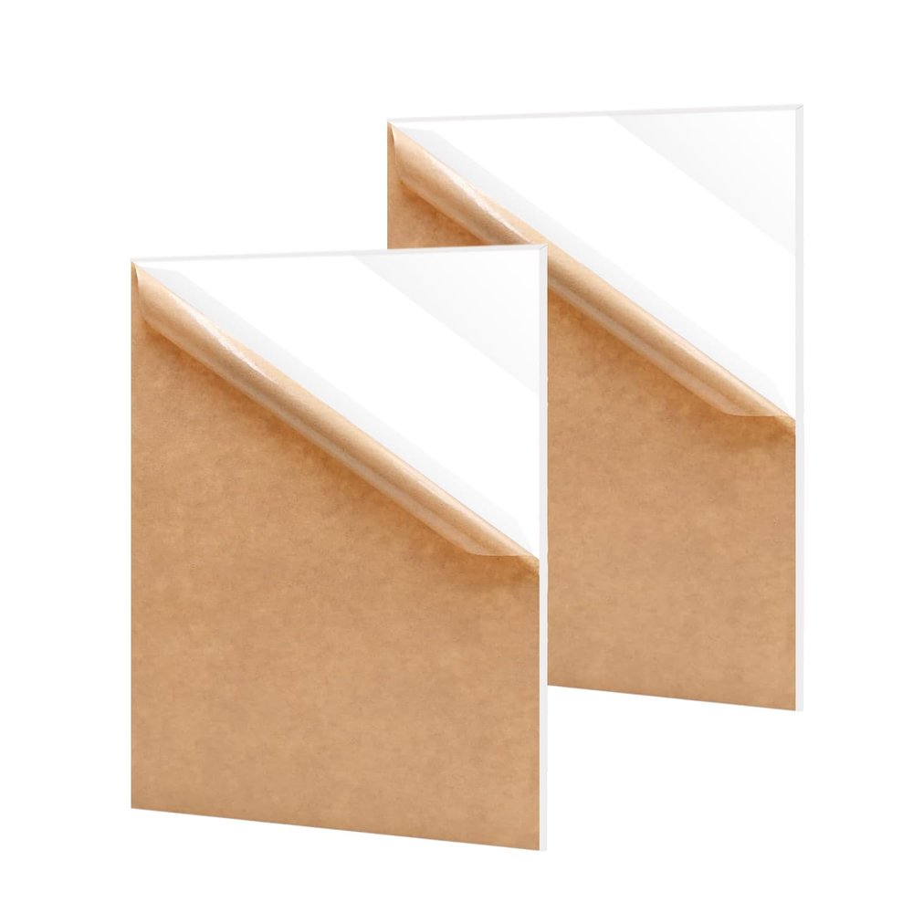 BIGIMALL Acrylic Sheet 2pcs Milky White Opaque 2Mm 12 Inch X 18 Inch Pack Of 2 pcs