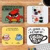WHATS YOUR KICK Tea Quotes Inspired Printed Coasters with Beautiful Metal Stand/Holder (MDF Wooden, Set of 4, 3.5x3.5 Inch, Square) for [ Tea/Coffee/Mug/ ] Quotes, Masala Tea, Chai (Multi 3) view 2