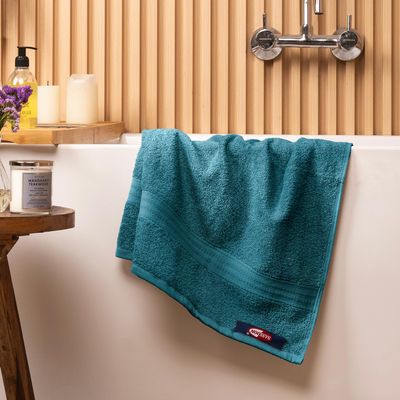 Sassoon Kama 100% Cotton Medium Bath Towel in 450 GSM- Peacock