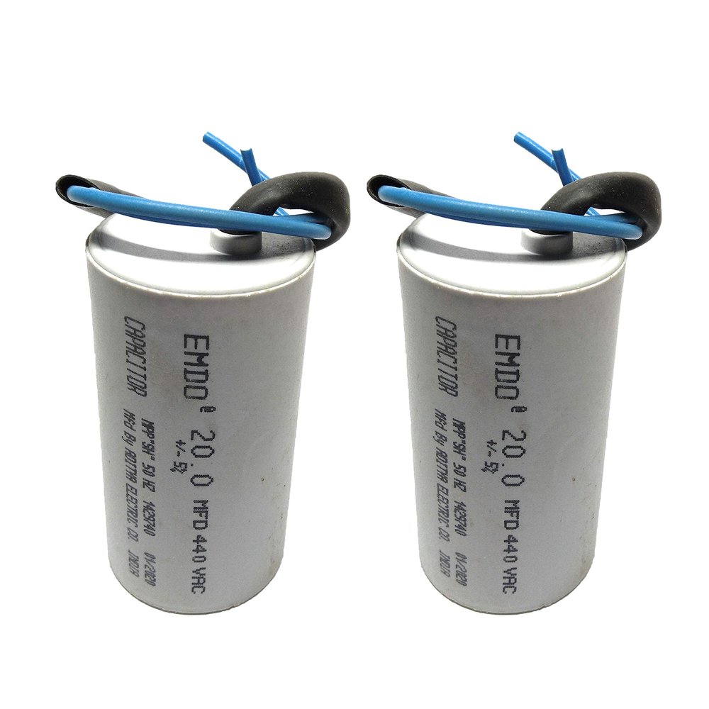 VT - Emdo 20MFD Running Capacitor For Motor Run, 440Volt (Off White, Pack of 2)