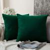 Khooti Velvet Cushion Cover, 12x12 Inch | Army Green | Pack of 2 | Solid Plain Soft & Smooth, Decorative Cushion Covers for Living Room, Bedroom, Couches, Chairs, Sofas, Beds & Home Decor view 1