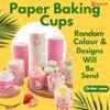Apolline India 100pcs Small Paper Cake Baking Cups - Multicolour Multi Print for Home Party, Safe Round Fit view 2