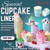 Apolline India 100pcs Small Paper Cake Baking Cups - Multicolour Multi Print for Home Party, Safe Round Fit view 3
