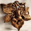 Akriti Brass Art Wares Metal Aluminum Lord Ganesha On Leaf Wall Hanging Statue Size(L*B*H - 19CM*2CM*28CM) 370 Grams, Brass- Golden Antique, 1 Piece view 2