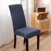 Lukzer 1PC Dark Blue Lining Design Stretchable Dining Chair Cover | Universal Fit Removable Washable Slipcover | 140 GSM Polyester Spandex | Elastic Protective Cover for Home & Hotel Chairs CC-023-01 view 1