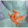 ONICORN 1 PCS Waterproof & Adjustable Durable Stripe Chef Bib Apron with Convenient Pocket and 2 Side Coral Velvet Towels Stitched, for Home Kitchen, Grill, Cooking, Restaurant. (Green) view 2