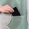 ONICORN 1 PCS Waterproof & Adjustable Durable Stripe Chef Bib Apron with Convenient Pocket and 2 Side Coral Velvet Towels Stitched, for Home Kitchen, Grill, Cooking, Restaurant. (Green) view 4