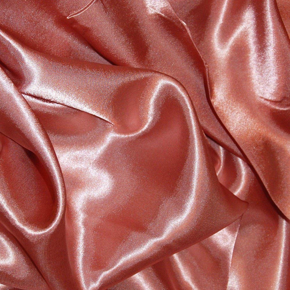 Bini Fabrics Dusty Pink Silky Satin Dress Fabric Plain Satin Material 44/45" Width, Slik & Shiny Fabrics (2 Meter)
