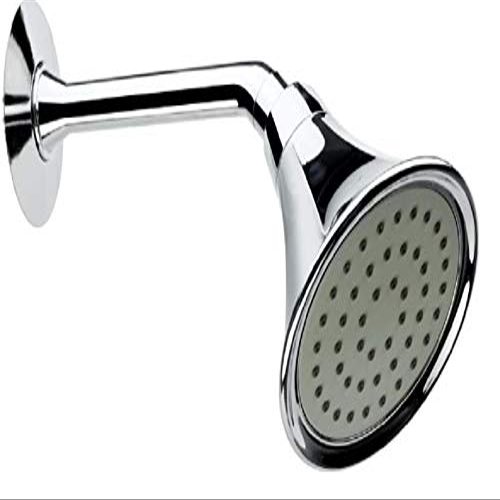 NEW WARE Round Overhead Shower ABS with Round Brass Shower Arm | Durable Bathroom Shower Set Chrome Finish